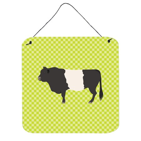 Carolines Treasures Belted Galloway Cow Green Wall or Door Hanging Prints, 6 x 6 in. BB7657DS66